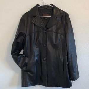 SIENA WOMENS GENUINE LEATHER JACKET BLACK SIZE LARGE